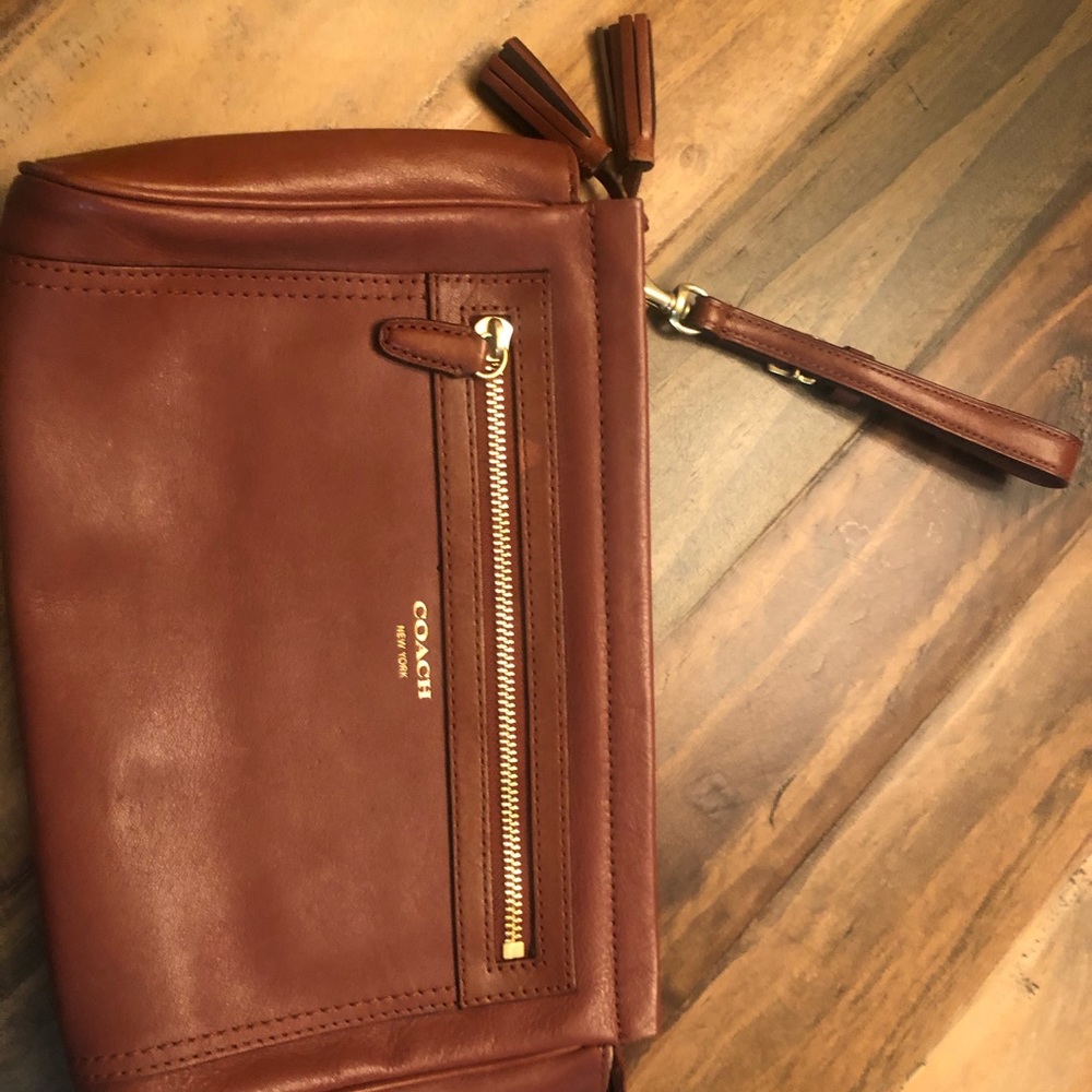 Coach leather clutch